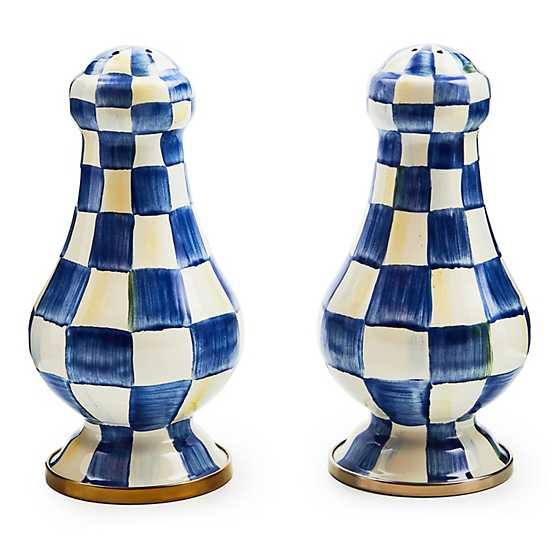 Royal Check Large Salt & Pepper Shakers | MacKenzie-Childs