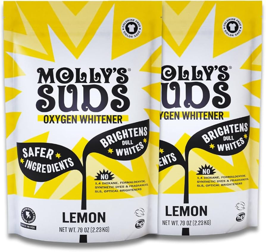 Molly's Suds Oxygen Whitener | Powerful Bleach Alternative, Chlorine Free & Color Safe | Brighten... | Amazon (US)
