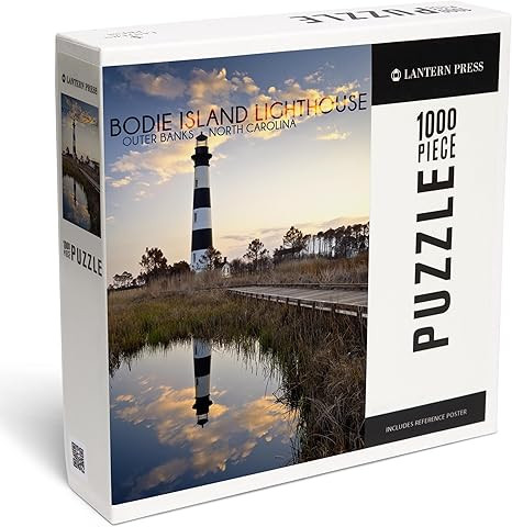 Lantern Press 1000 Piece Jigsaw Puzzle, Bodie Island Lighthouse, Outer Banks, North Carolina | Amazon (US)