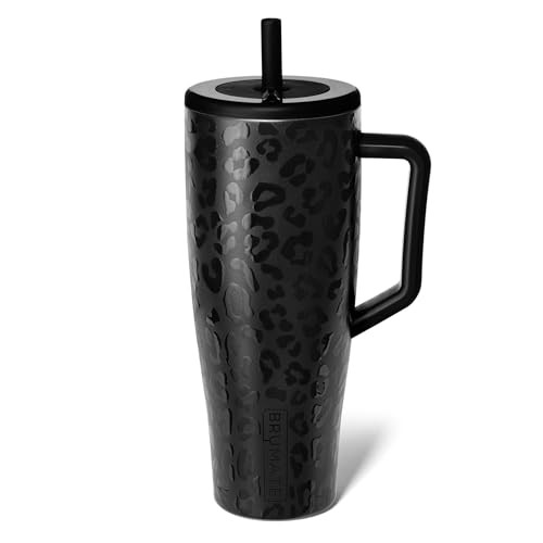 BrüMate Era 40 oz Tumbler with Handle & Straw | 100% Leakproof Insulated Water Bottle Tumbler with Lid & Flexible SoftSip Straw | Made of Stainless Steel | Cup Holder Friendly | 40oz (Onyx Leopard) | Amazon (US)