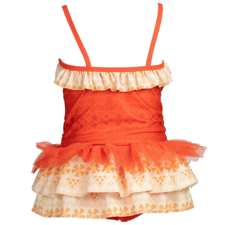 Disney Moana Little Girls Tankini Top and Skirt Toddler to Big Kid | Walmart (US)