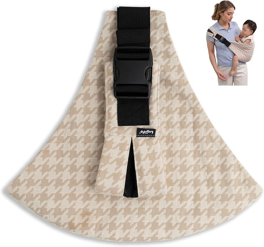 Baby Sling Carrier for Toddler, Houndstooth Baby Carrier Sling, Premium Cotton Linen Adjustable i... | Amazon (US)