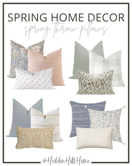 Home decor, Spring throw pillows, home decor, spring home decor, cute throw pillows, floral throw pillows #spring #homedecor #throwpillows 

#LTKunder50 #LTKsalealert #LTKhome