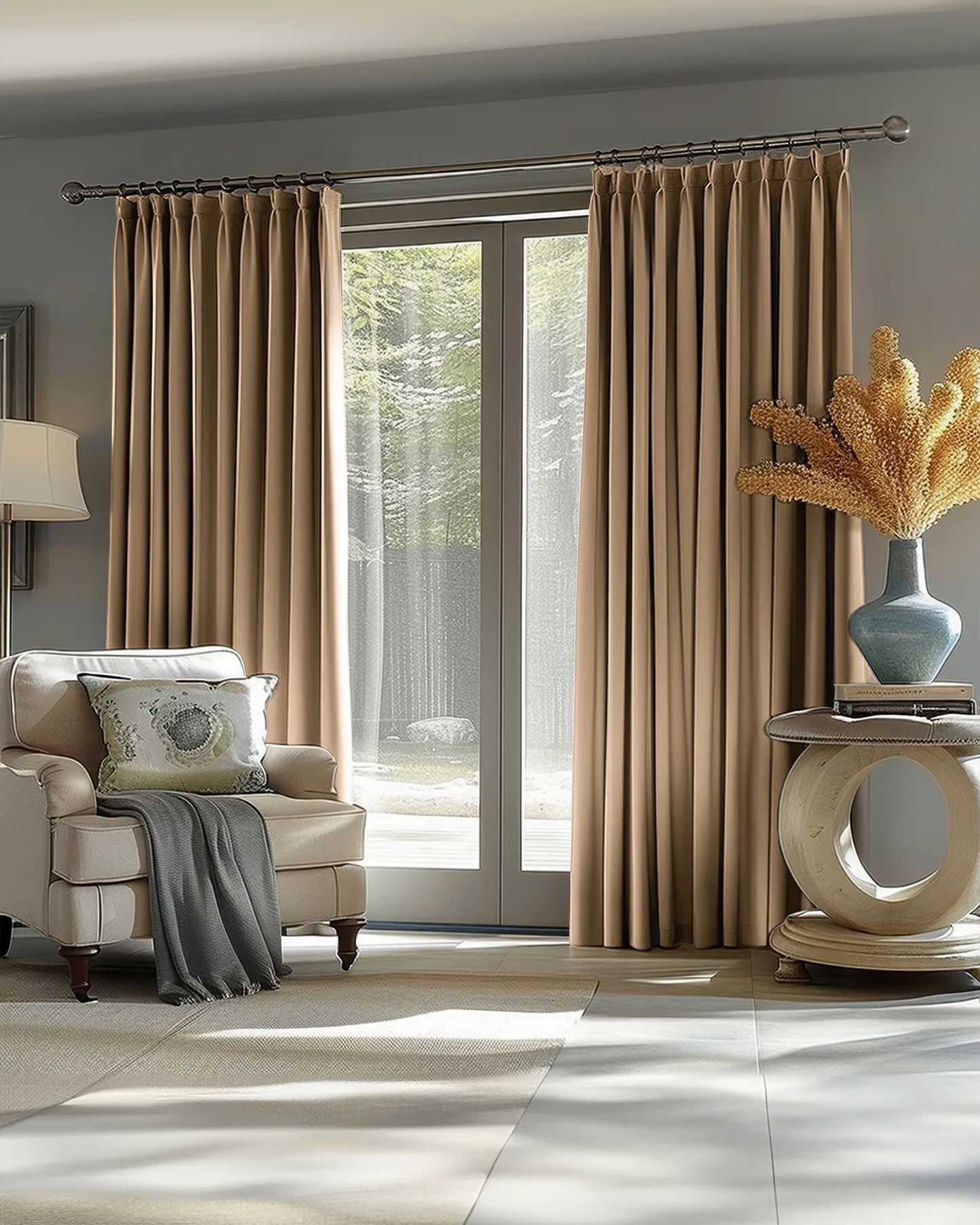 Victoria 100% Blackout OEKO Linen Look Heavyweight Custom Curtain | TheHues