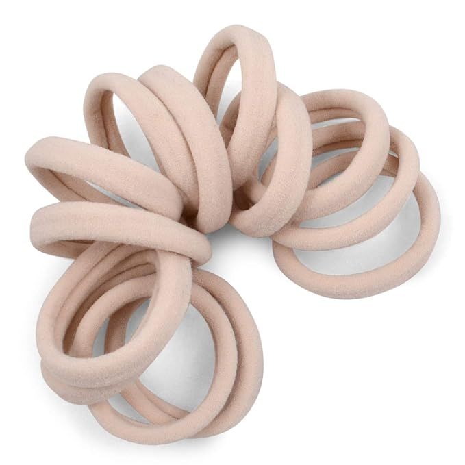 Cyndibands Cream Blonde Seamless Hair Ties - Extra Gentle Soft and Stretchy Nylon Fabric Ponytail... | Amazon (US)