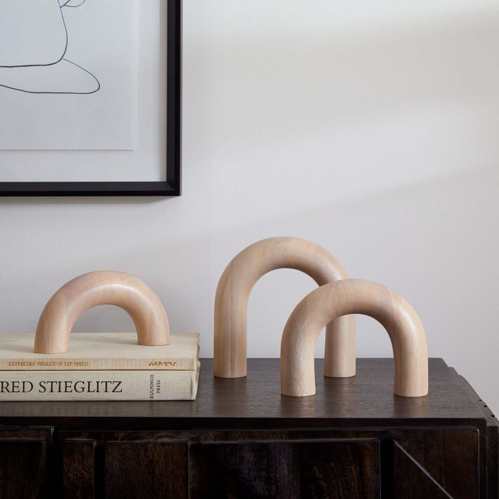 Wood Arch Object, Natural, Set of 3 | West Elm (US)