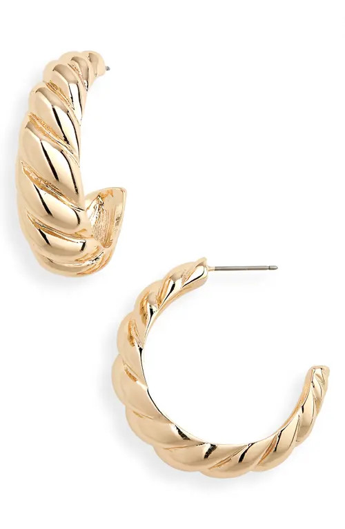 Panacea Twisted Mini Hoop Earrings in Gold at Nordstrom | Nordstrom