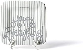 Happy Everything! Decorative Mini Platter (Stone Skinny Stripe) | Amazon (US)
