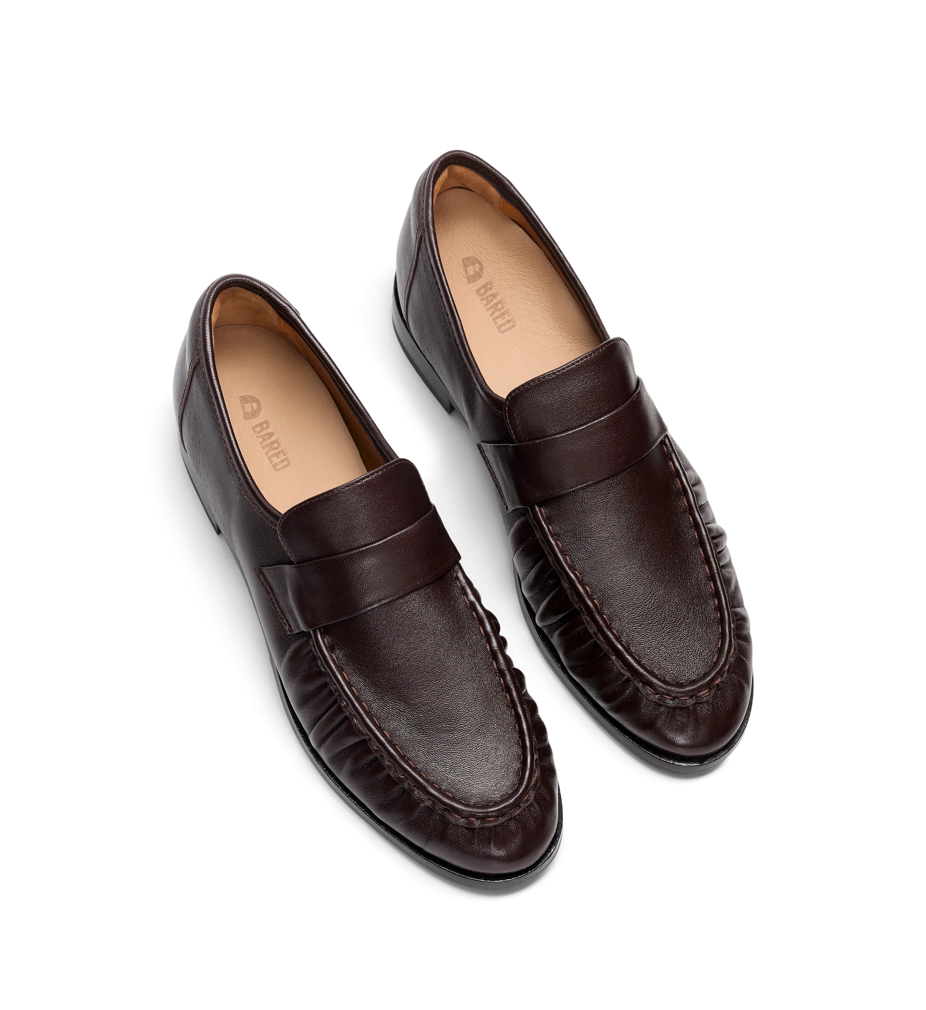 Chauna Chocolate Brown Leather Loafers - Bared Footwear | Bared Footwear