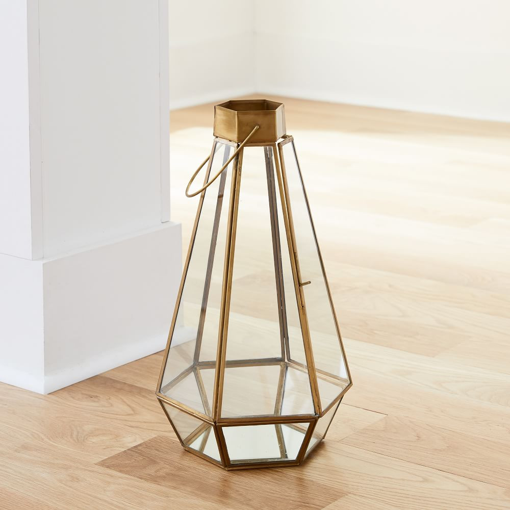 Faceted Glass & Metal Lanterns | West Elm (US)