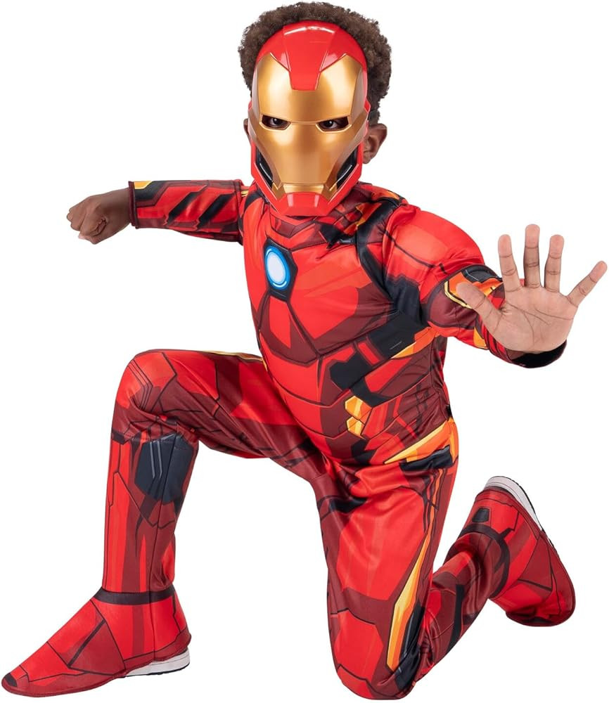 MARVEL Boys Deluxe Iron Man Costume, Kids Tony Stark Child | Amazon (US)
