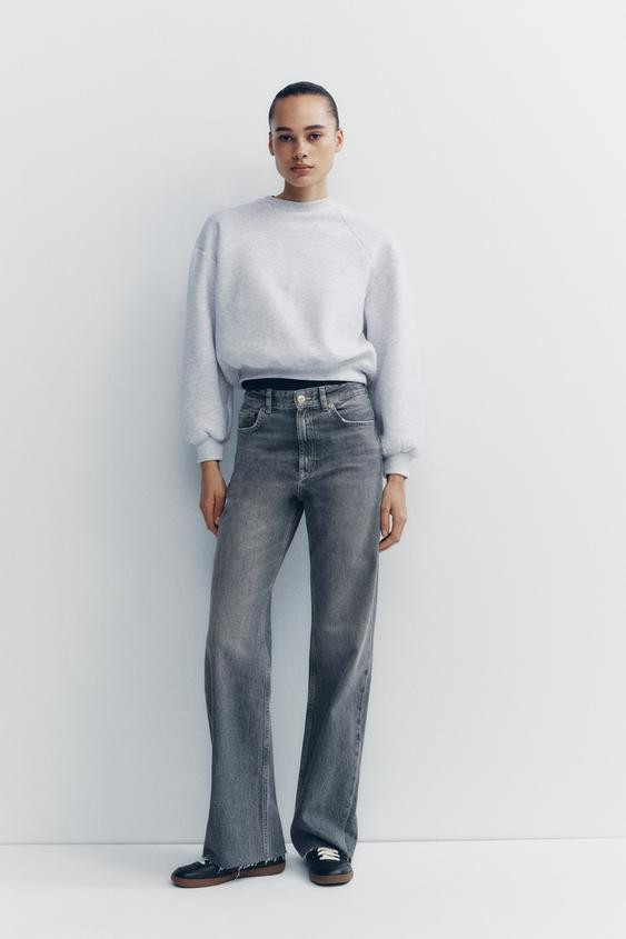 TRF HIGH RISE WIDE LEG JEANS | Zara US