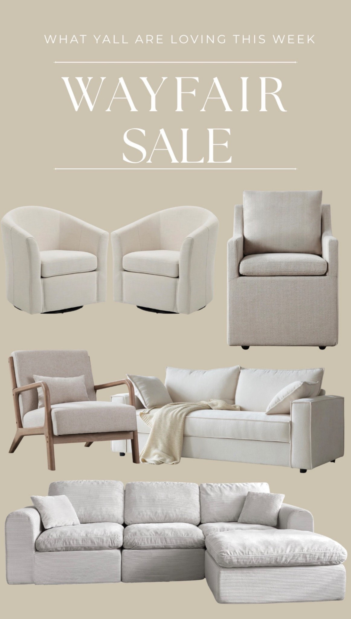 If your living room feels off… it’s probably missing one of these 👀 Wayfair is having the BEST furniture sale rn

#LTKOver40 #LTKSaleAlert #LTKHome