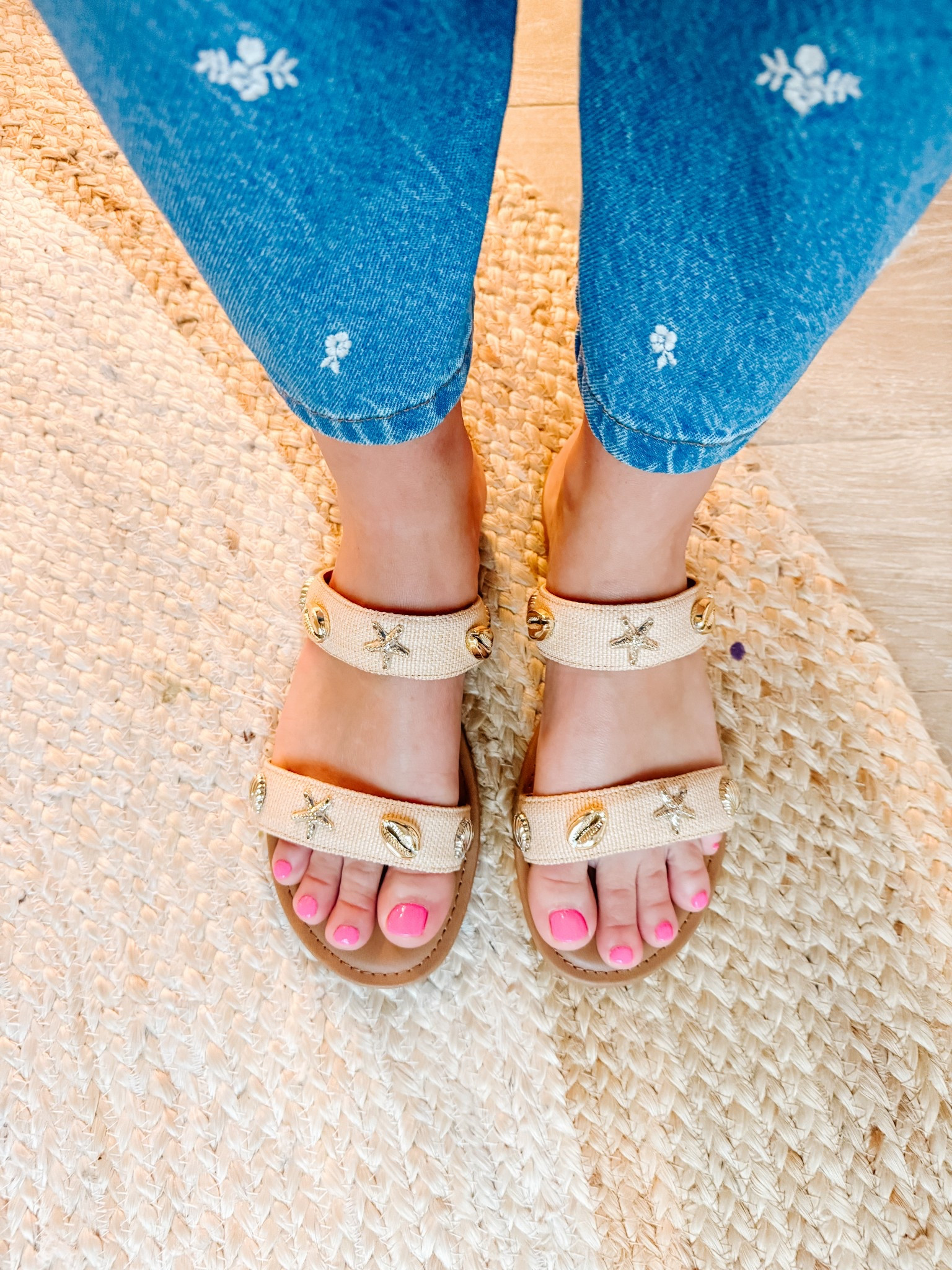 The cutest coastal shell sandals ever ! 

#LTKFindsUnder50 #LTKShoeCrush #LTKSeasonal