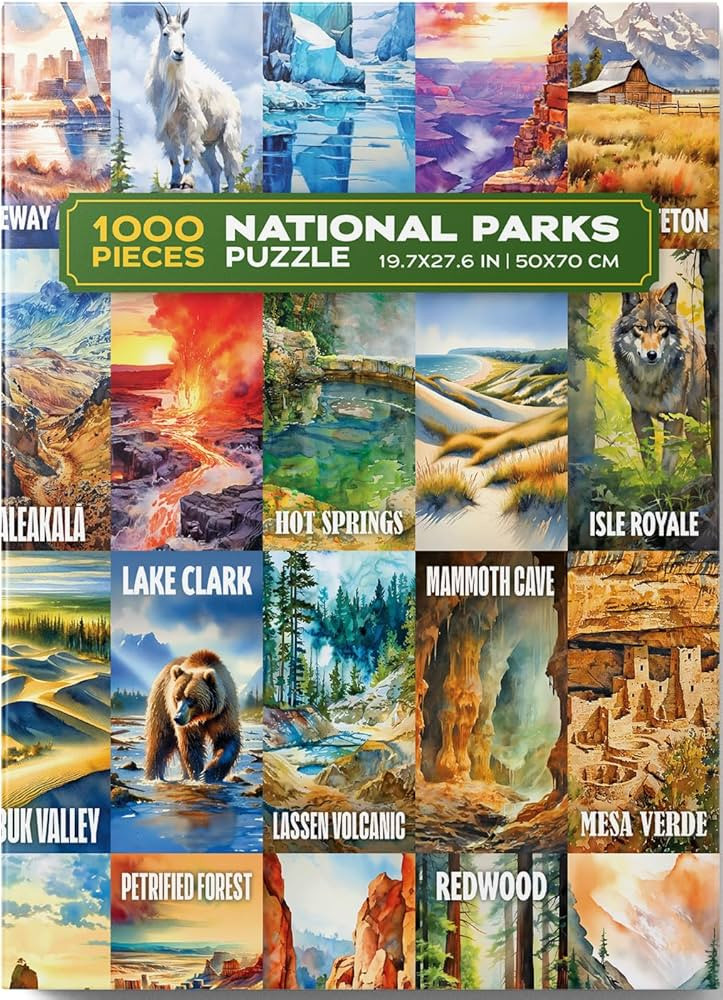 Trekking The National Parks Puzzles for Adults 1000 Pieces - Jigsaw Puzzle with No False Fits - I... | Amazon (US)