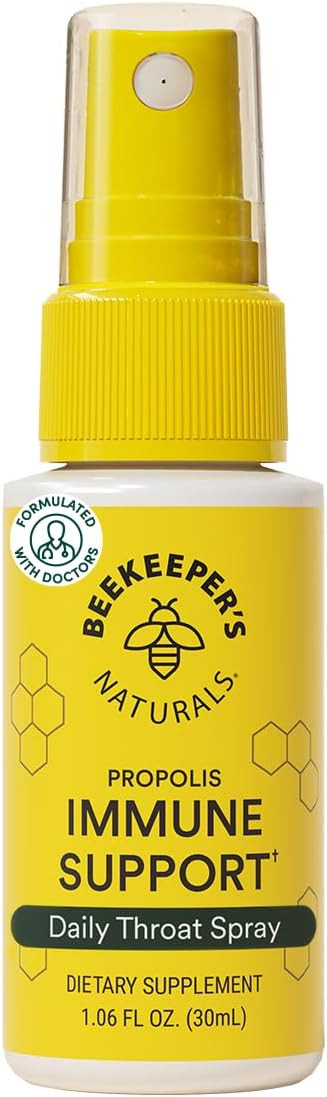 Propolis Throat Spray by Beekeeper's Naturals - 95% Bee Propolis Extract, Natural Immune Support ... | Amazon (US)