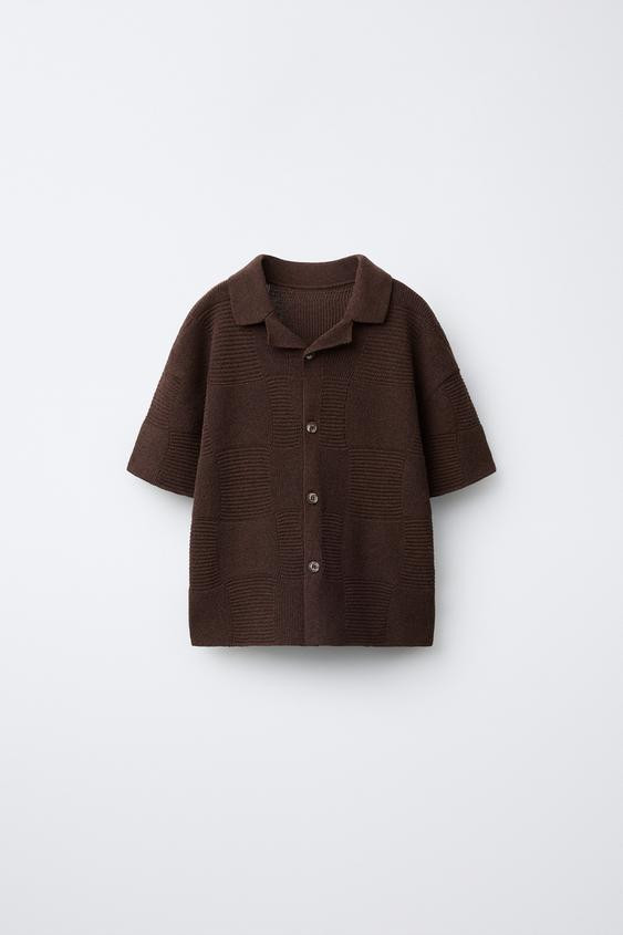 CROCHET KNIT SHIRT | Zara US