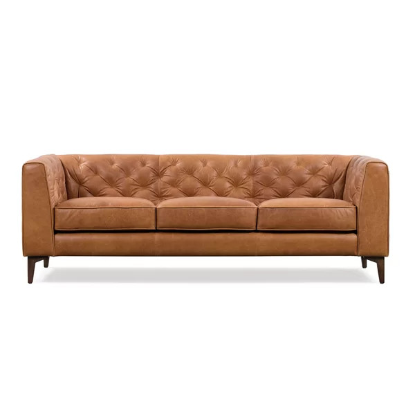 Peale 89'' Full-Grain Genuine Italian Leather Sofa | Wayfair North America