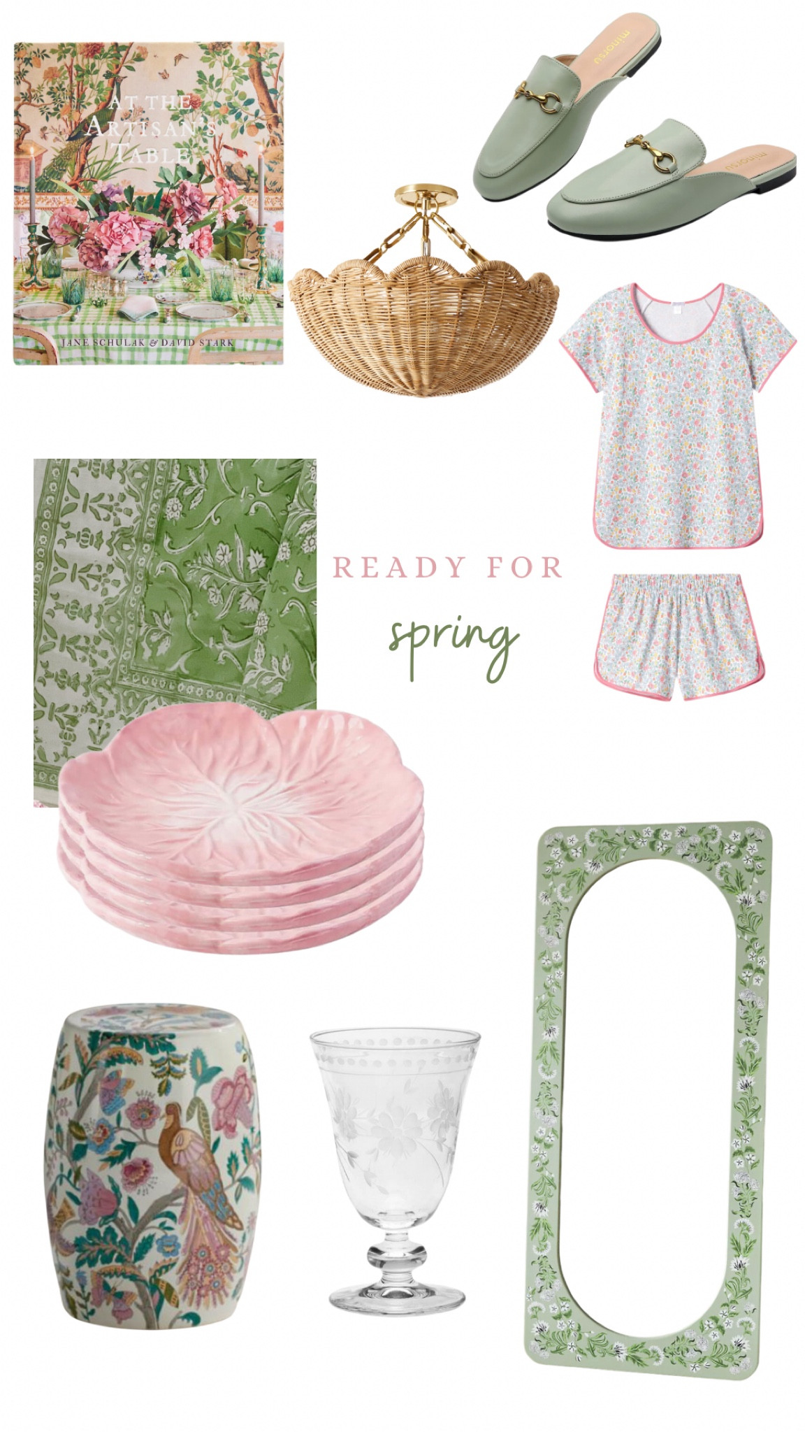 Spring finds to brighten up these cold February days! 🌿🌷🌳 #spring #pinkandgreen #grandmillenial 

#LTKSeasonal #LTKhome #LTKstyletip