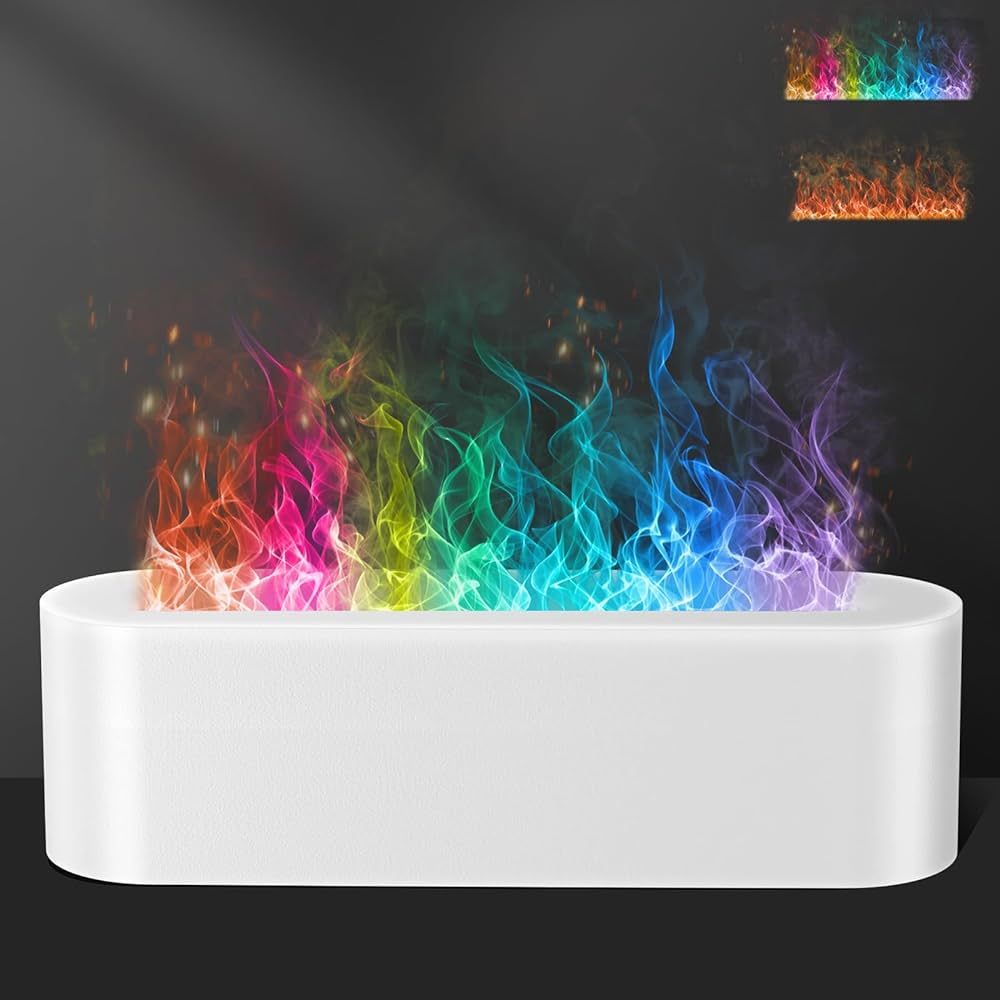 Colorful Flame Fire Diffuser Humidifier, 7 Colors Changing Oil Diffuser, Ultra-Quiet Aroma Essent... | Amazon (US)