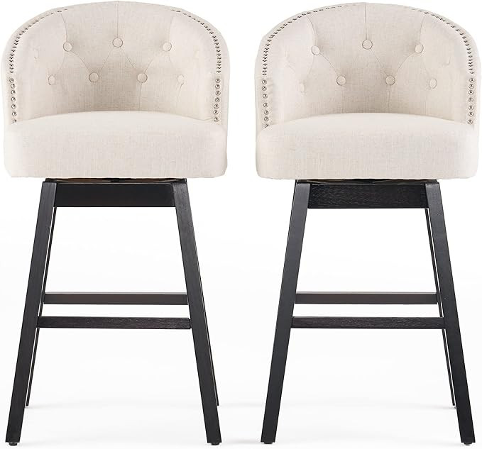 Christopher Knight Home Ogden Barstool, 2-Pcs Set, Beige | Amazon (US)