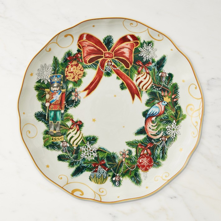 'Twas the Night Before Christmas Round Wreath Platter | Williams-Sonoma