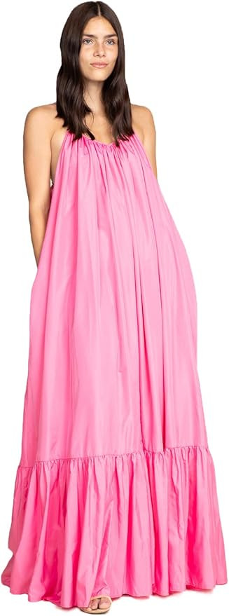 Tov Elegance A-Line Spaghetti Strap Flowy Maxi Rideau Dress | Amazon (US)