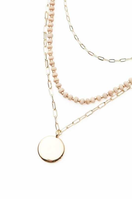 EVEREVE Brenna Stone Beaded Coin Necklace | EVEREVE | Evereve
