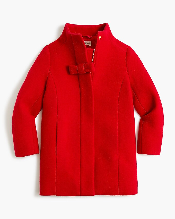 Girls' wool-blend bow coat | J.Crew Factory