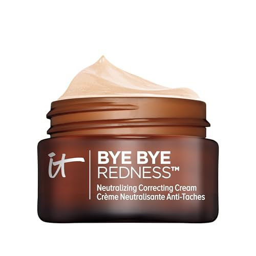 IT Cosmetics Bye Bye Redness Full Coverage Color Correcting Cream (Porcelain Beige) - Redness Neutralizing Tinted Face Moisturizer, 12HR Hydration, Hyaluronic Acid, Colloidal Oatmeal - 0.37 fl oz | Amazon (US)