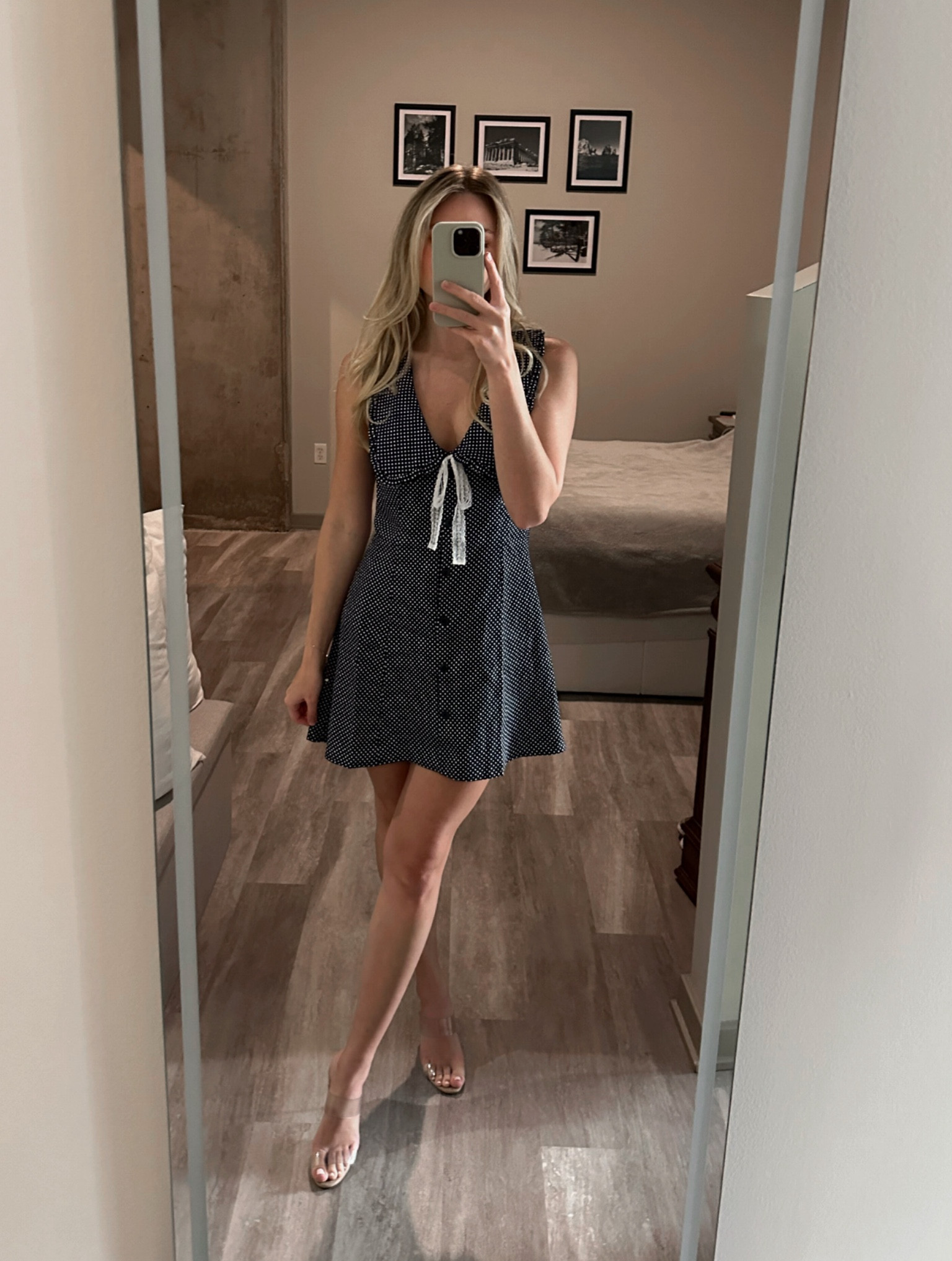 drop waist a line dress Green Drop Waist Cora Midi Dress main image 1