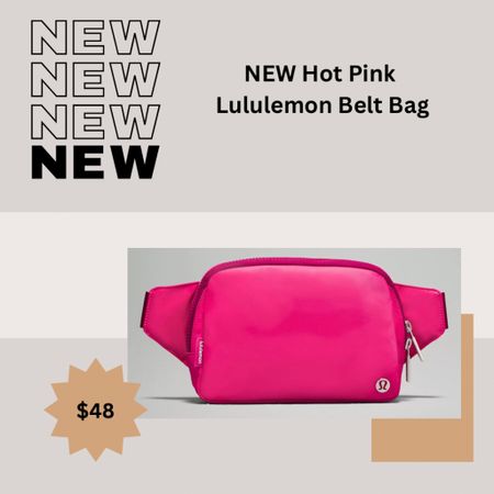 NEW Hot Pink Lululemon Belt Bag! 

Travel bag, Fanny pack, belt bag, pink bag, travel satchel, lululemon summer

#LTKtravel #LTKunder50 #LTKSeasonal