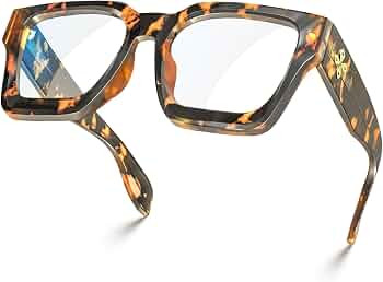 VISOONE Blue Light Blocking Glasses with TR90 Rectangle Frame and Chic Preppy Look for Women Men ... | Amazon (US)
