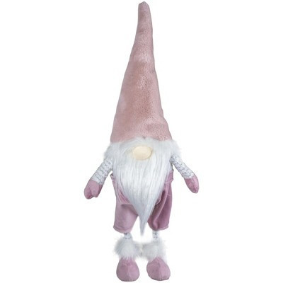 Northlight Bouncy Gnome Standing Christmas Figure Decoration - 20" - White and Pink | Target