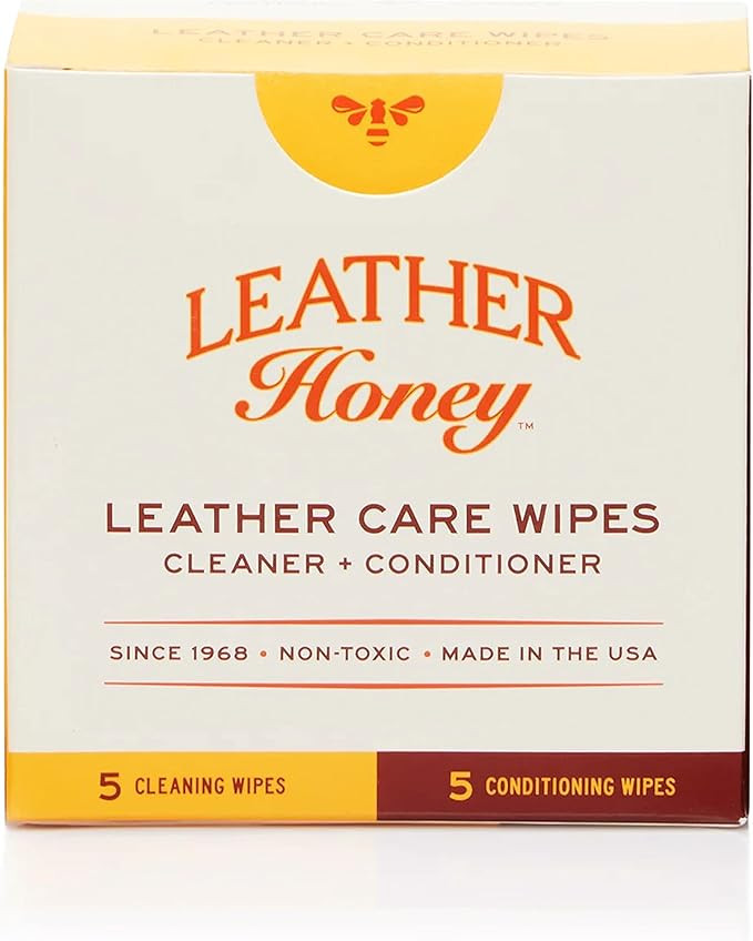 Leather Honey Leather Wipe Kit: Clean & Restore On-The-Go. For Any Color of Leather Couches, Car ... | Amazon (US)