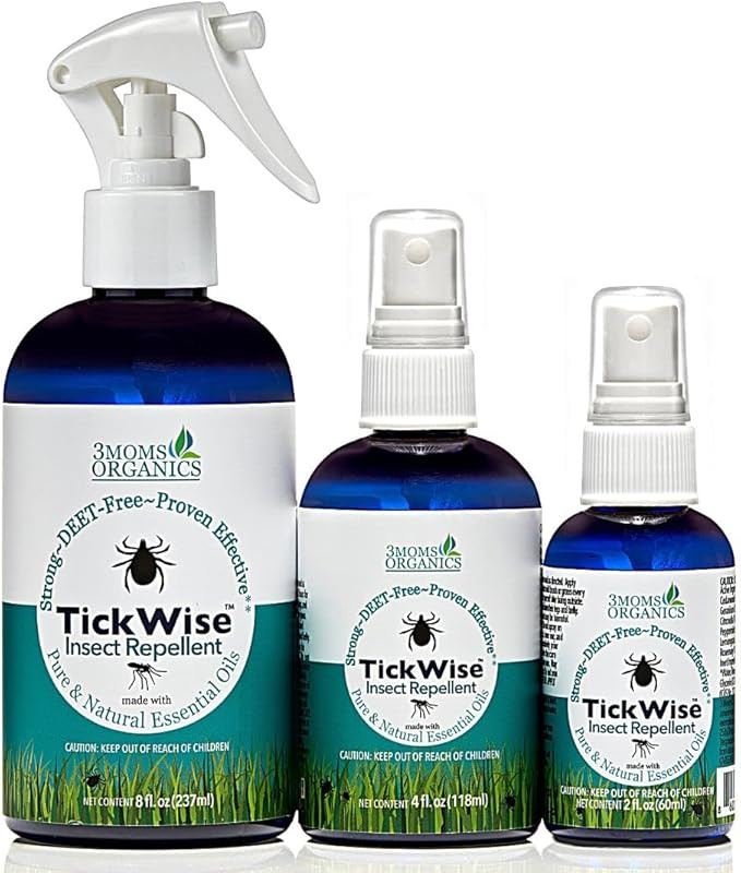 3 Moms Organics TickWise | DEET- Free, Tick and Insect Repellent | Plant Based Essential Oils and... | Amazon (US)