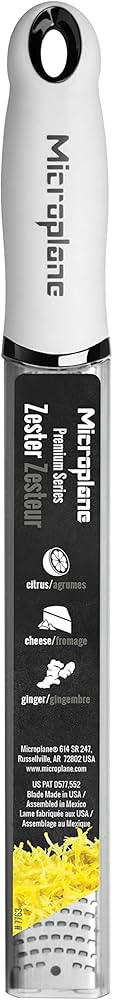 Microplane Premium Classic Citrus Zester Tool and Parmesan Cheese Grater - White | Amazon (US)