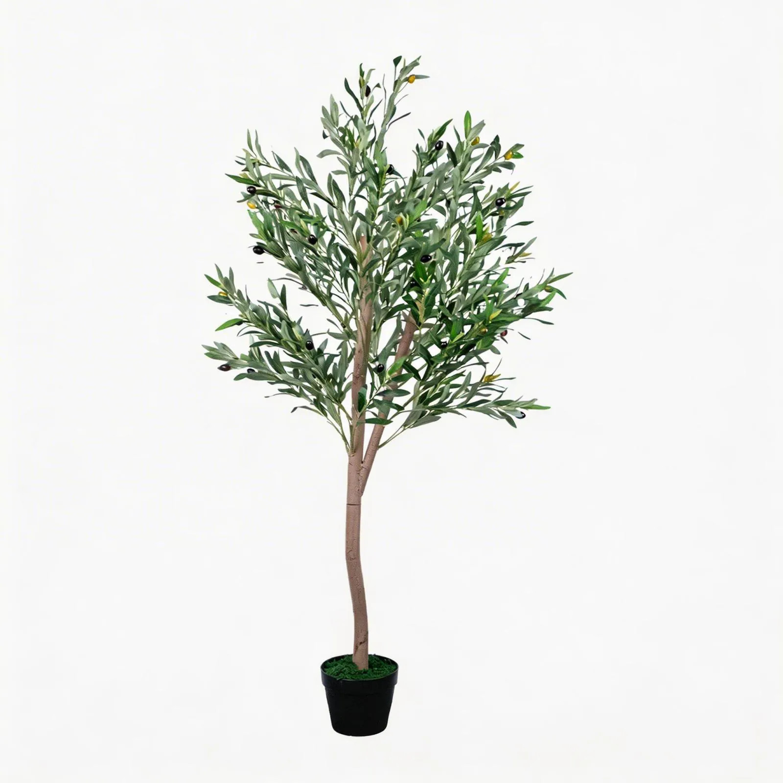 Aoile Olive Trees Artificial Indoor 5FT Tall Faux Olive Tree with Planter Artificial Olive Tree with Natural Wood Trunk and Lifelike Fruits for Home | Lowe's