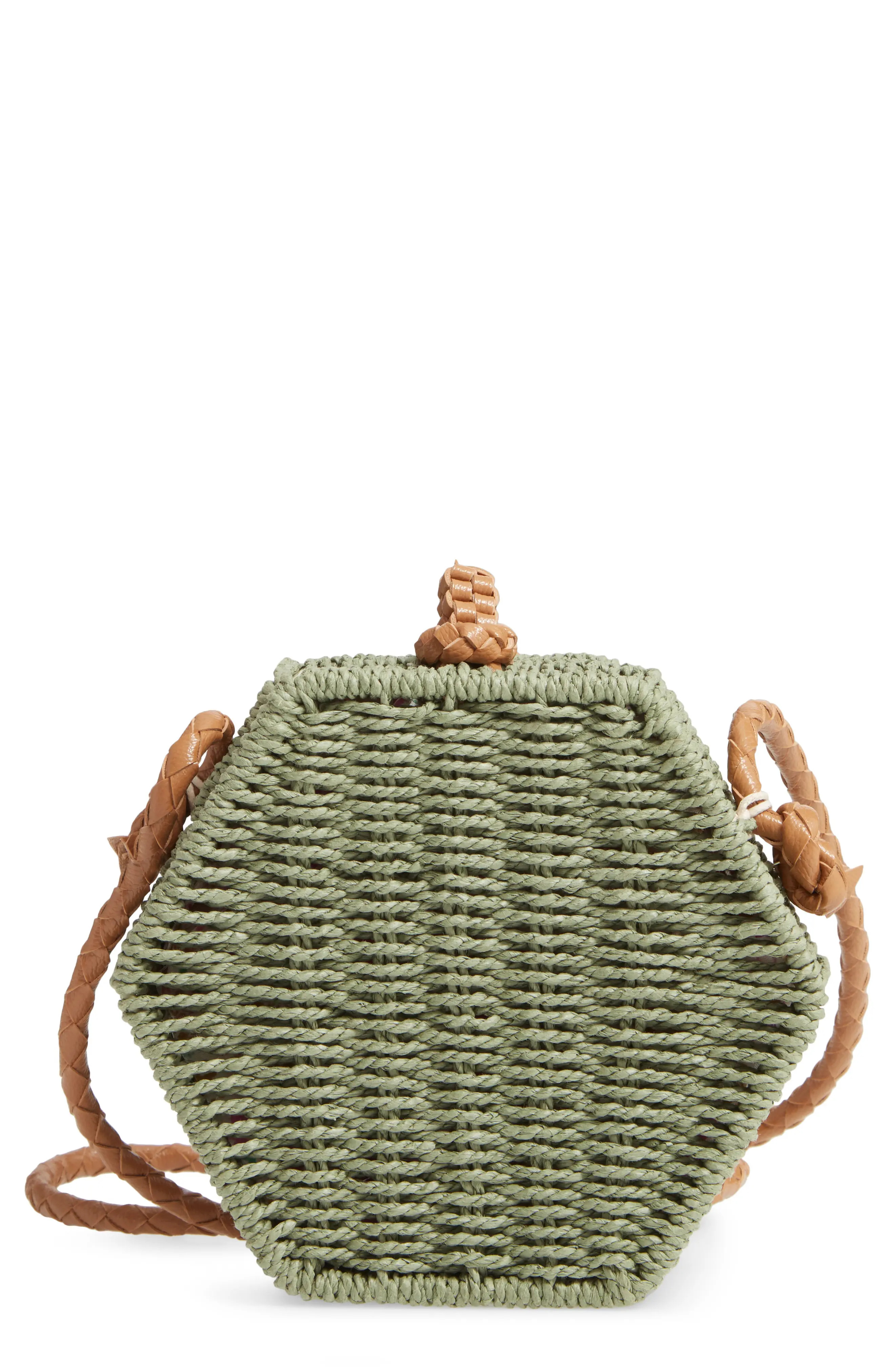 Mali + Lili Lexi Woven Crossbody Bag - Green | Nordstrom