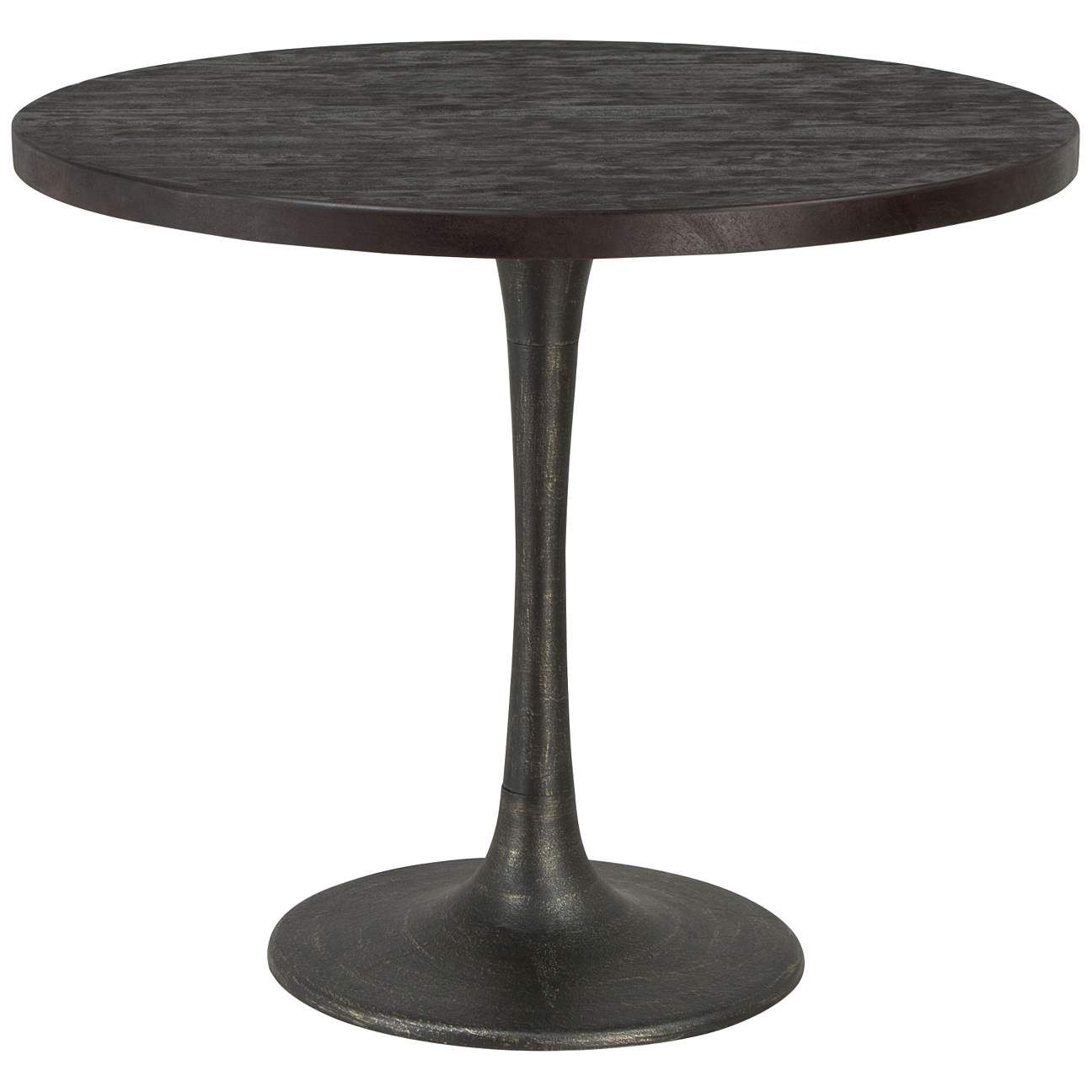 Zuo Montreal 36" Wide Black Round Dining Table | LampsPlus.com