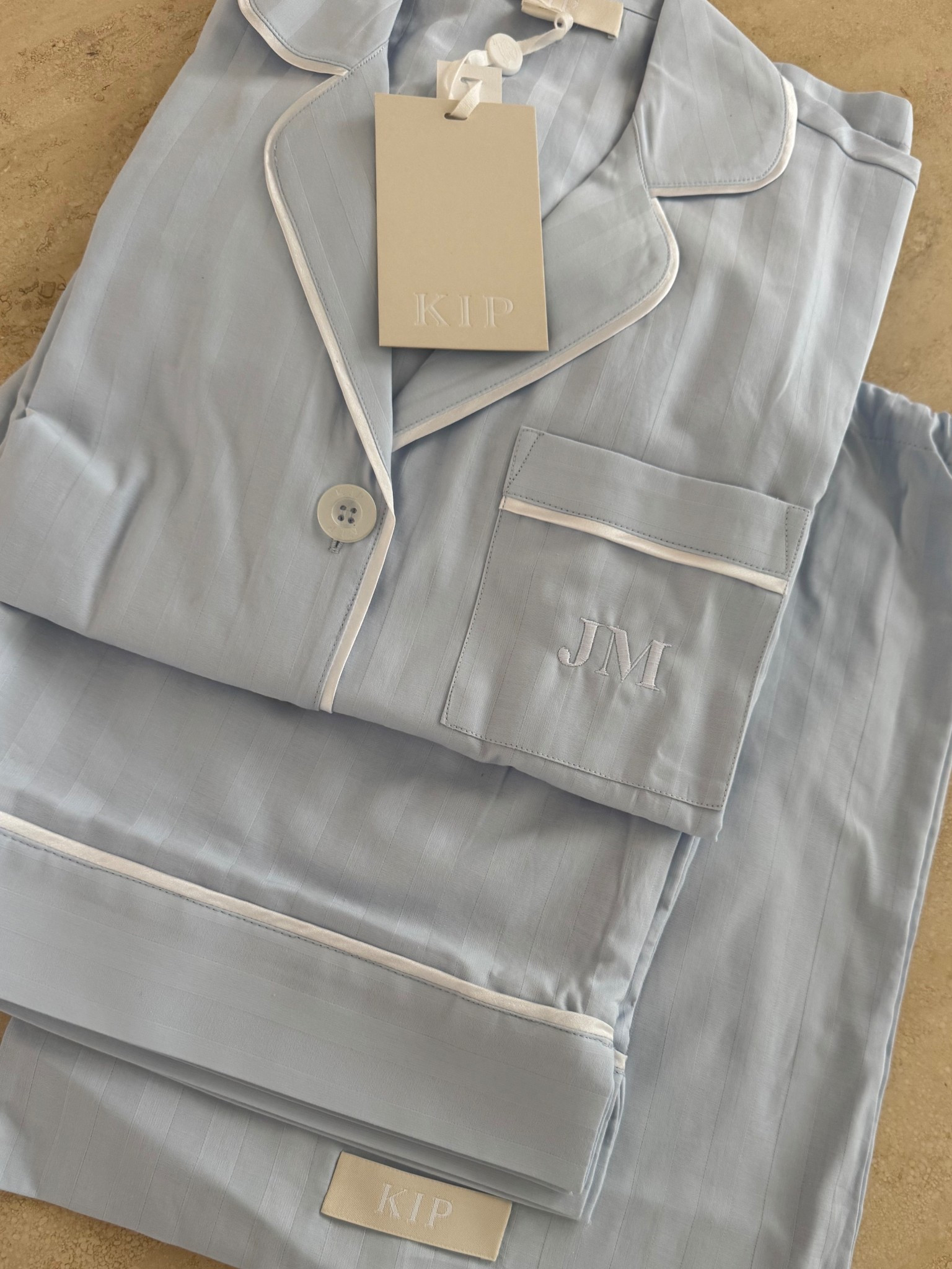 The most chic monogrammed cotton PJS  ☁️

#LTKHome #LTKSummerEdit #LTKStyleTip