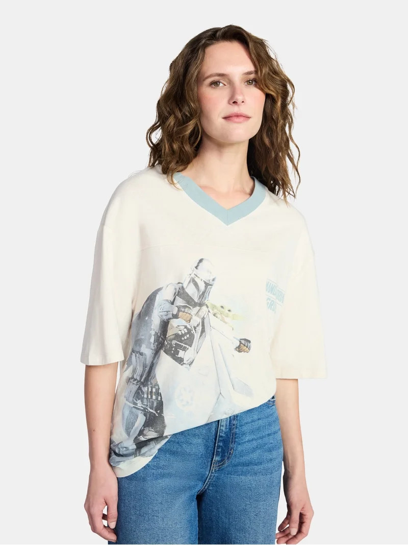The Mandolorian Women's Graphic Fashion Short Sleeve Tee, Sizes XXS-XXL | Walmart (US)