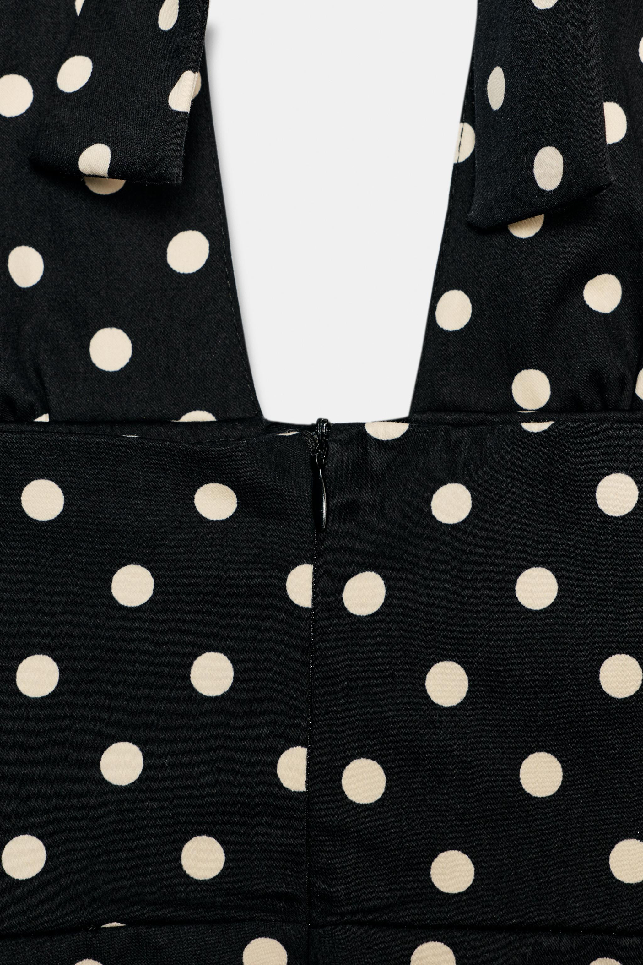 POLKA DOT CAPE SKIRT HALTER DRESS | Zara US