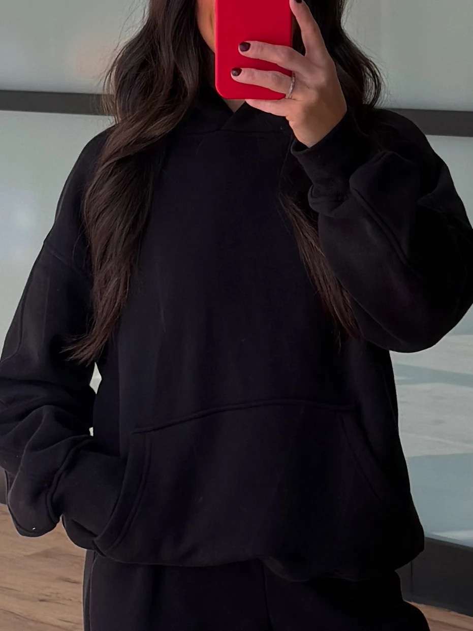 Comfort Season Oversized Hoodie | Black | Shop Talulah