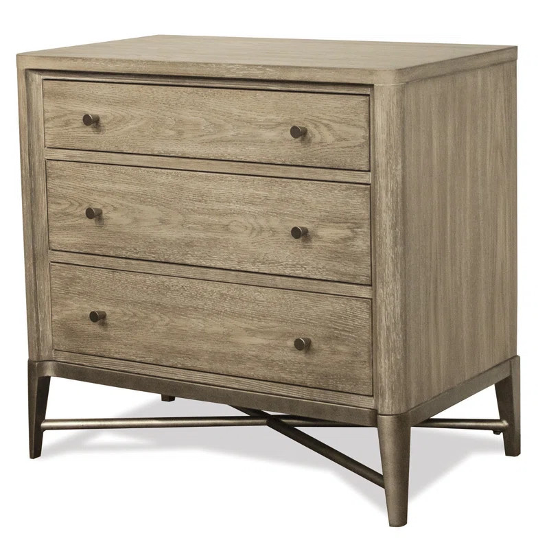 Cheetham 3 - Drawer Nightstand in Natural | Wayfair North America