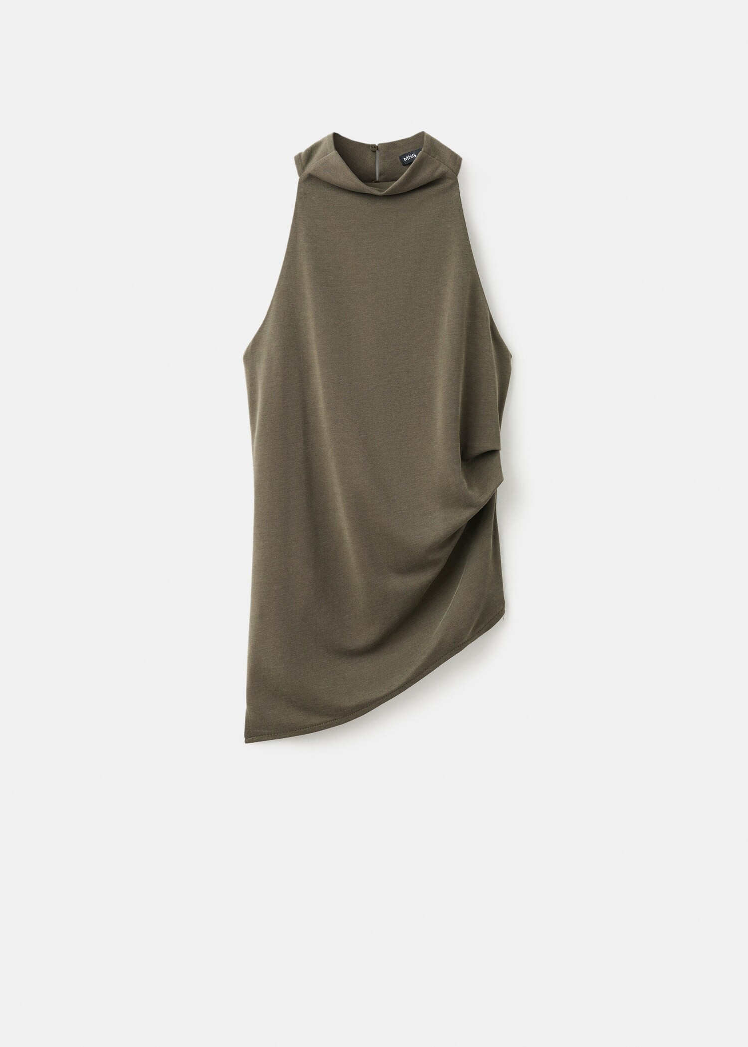 Asymmetric ruched top | MANGO (UK)