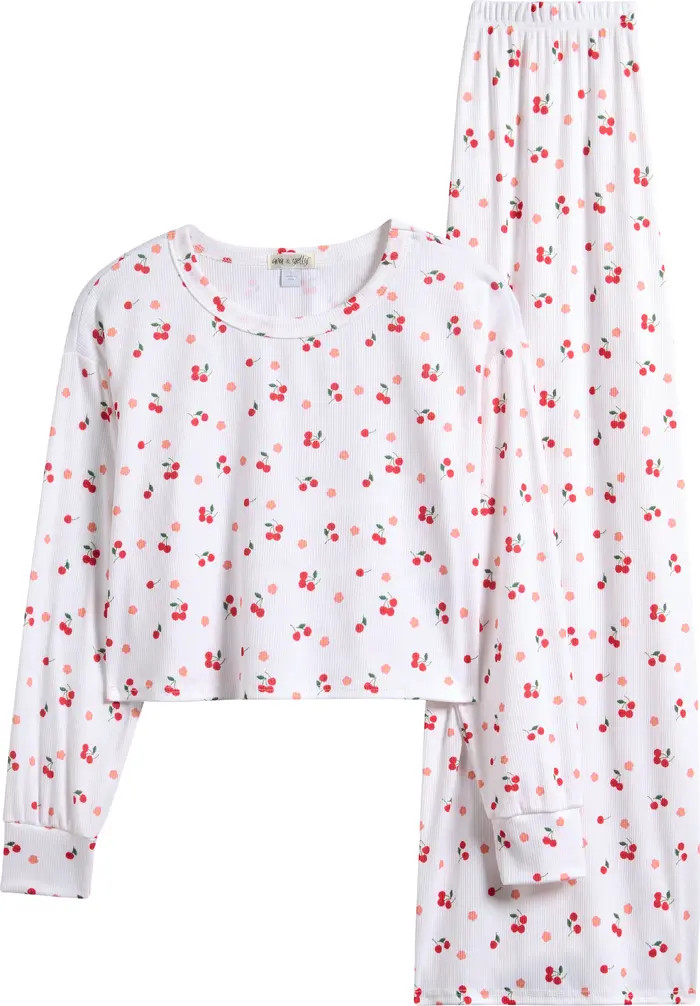 Ava & Yelly Kids' Fitted Long Sleeve Top & Lounge Pants Set | Nordstromrack | Nordstrom Rack