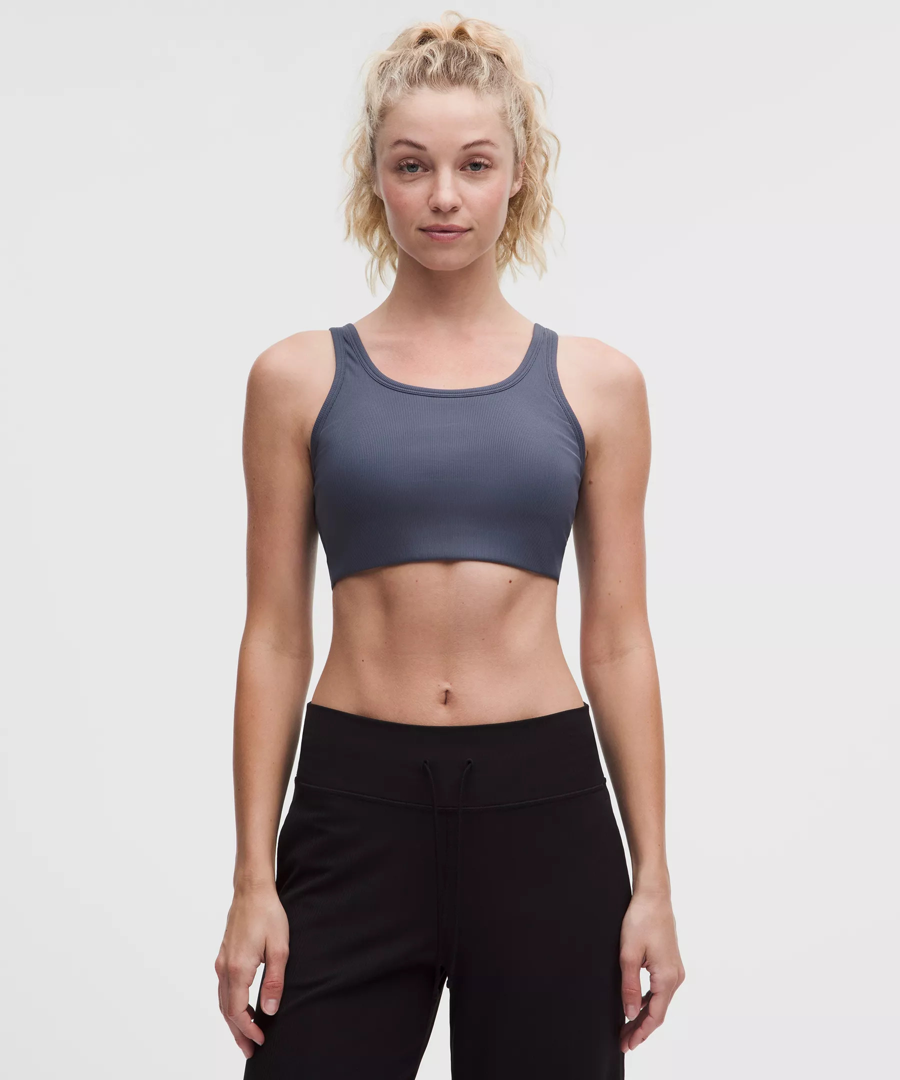 Nulu Ribbed Scoop-Neck Bra | Lululemon (US)