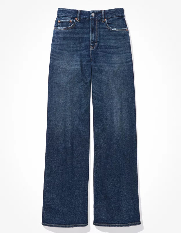 AE Curvy Super High-Waisted Baggy Wide-Leg Jean | American Eagle Outfitters (US & CA)