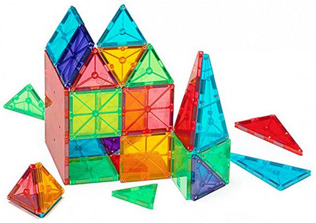 Magna-Tiles Clear Colors 100 pc Set | Fat Brain Toys